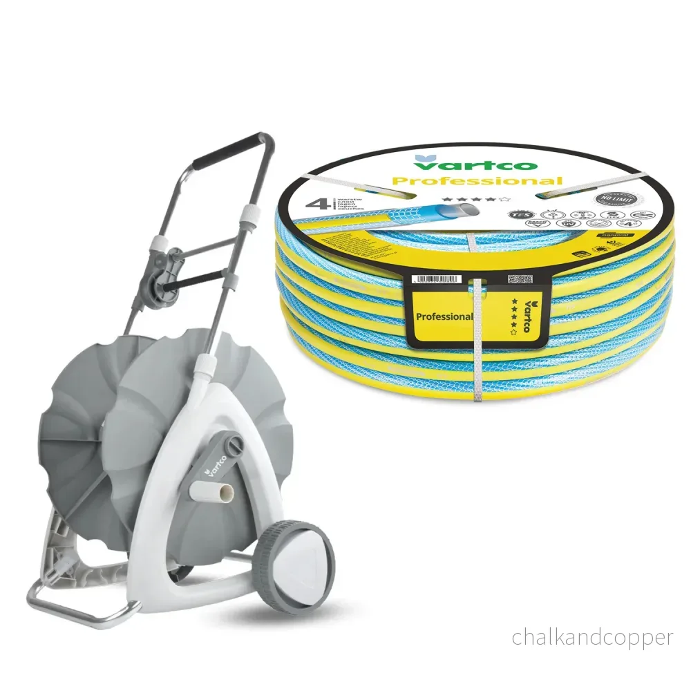 Vagn för trädgårdsslang 1/2" 45 m + Trädgårdsslang Vartco Professional 1/2" 30 m Agaplast