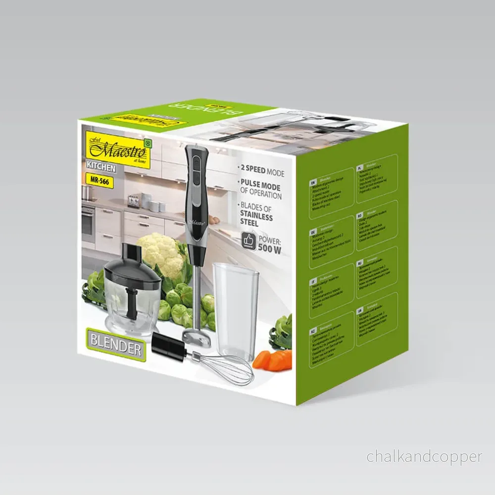 Maestro Stavmixer, 500W, Turbo-funktion, 900ml behållare, MR-566 - Bild 3