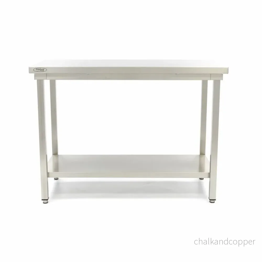 Bord i rostfritt stål - 140 x 70 cm - Justerbar höjd
