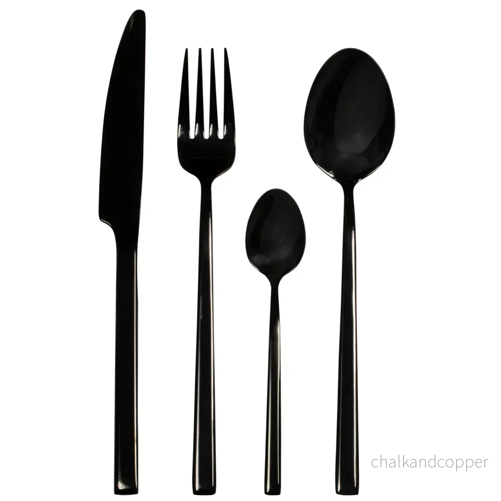 Bestickset för 6 personer AMBITION Como Black 24 delar