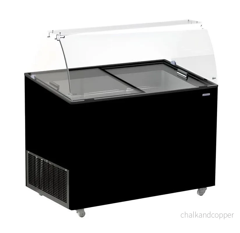 Glassdisplay Java svart 8×5 liter