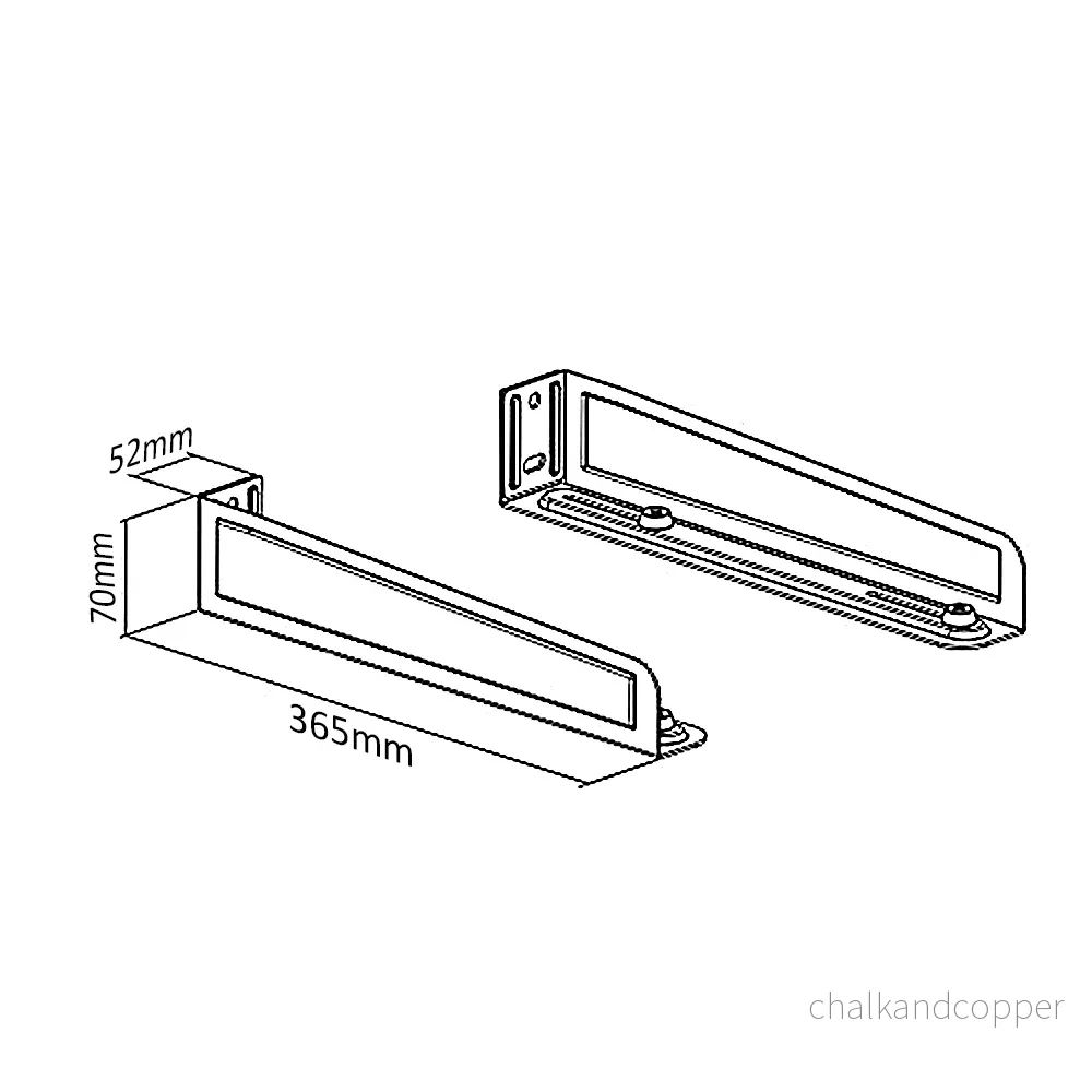 Maclean MC-807 Väggmonteringshandtag Fästen svart, upp till 35 kg - Bild 2