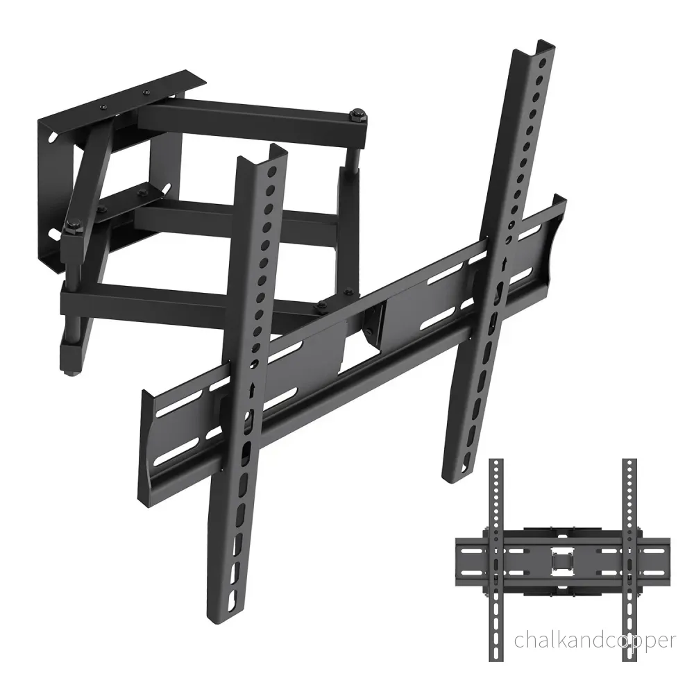 TV-fäste/hängare Maclean, max VESA 400x400, 32–70 tum, upp till 40 kg, svart, lutningsjustering +12°–-12° och vridning +60°–-60°, MC-192