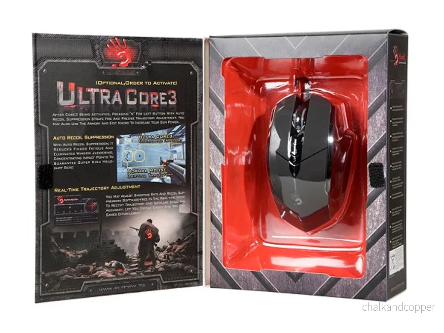 A4Tech V7M Bloody USB trådbunden optisk spelmus Core 200 - 3200DPI - Bild 3