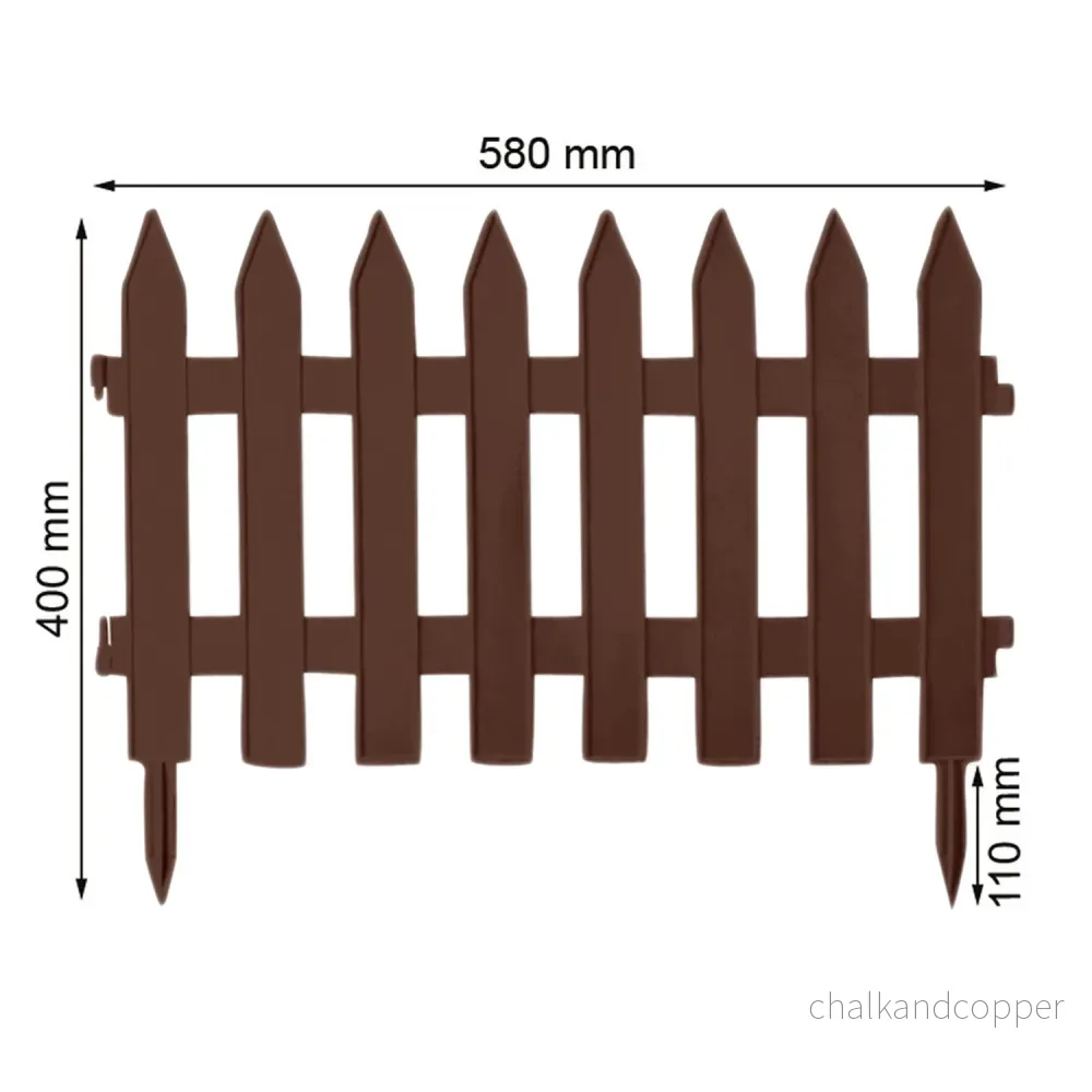 Garden Classic trädgårdsstaket IP£SU2 R222 3,6 m brunt. Robust, enkel installation. Förhöjer trädgårdens charm, delar blomsterbäddar & gräsmattor. Tillverkat av PROSPERPLAST för precision, lång livslängd, unik design. - Bild 2