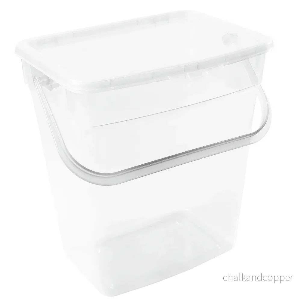 Plast Team - Pulverbehållare transparent färg 10L