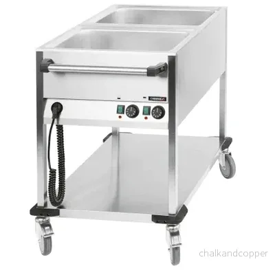 Bain-Marie – Vagn med hjul – 2 X GN 1/1