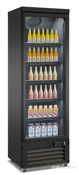 KYLSKÅP 1 GLASDÖRR SVART CEB-500R BL