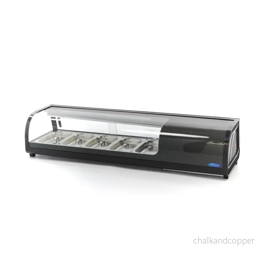 Sushi- och tapasdisplay - 52L - inkl. 5 x 1/3 GN - Bordsmonterad