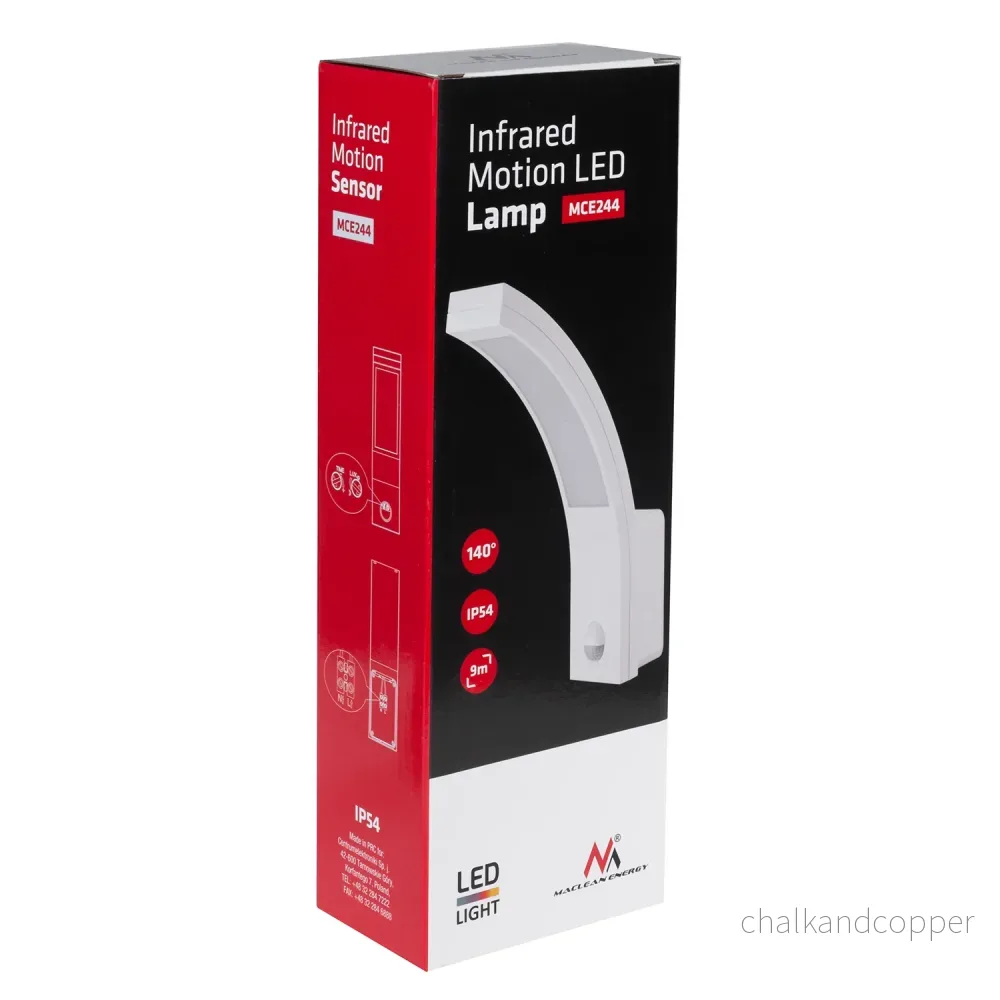 Maclean Energy MCE244 LED-lampa med infraröd rörelsesensor 850lm 10W IP54 - Bild 2