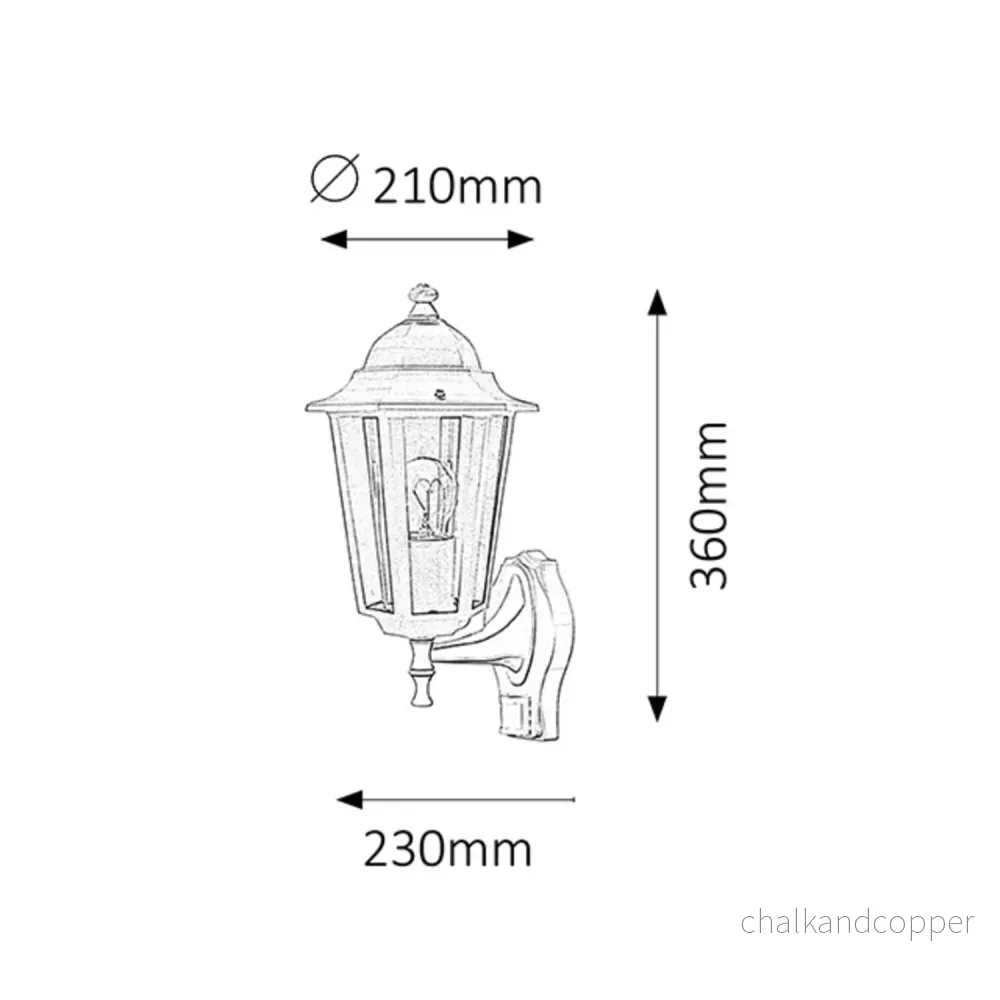 Rabalux Velence Vägglampa med E27-Gänga 60 W Med Rörelsesensor Skyddsgrad IP43 - Bild 3