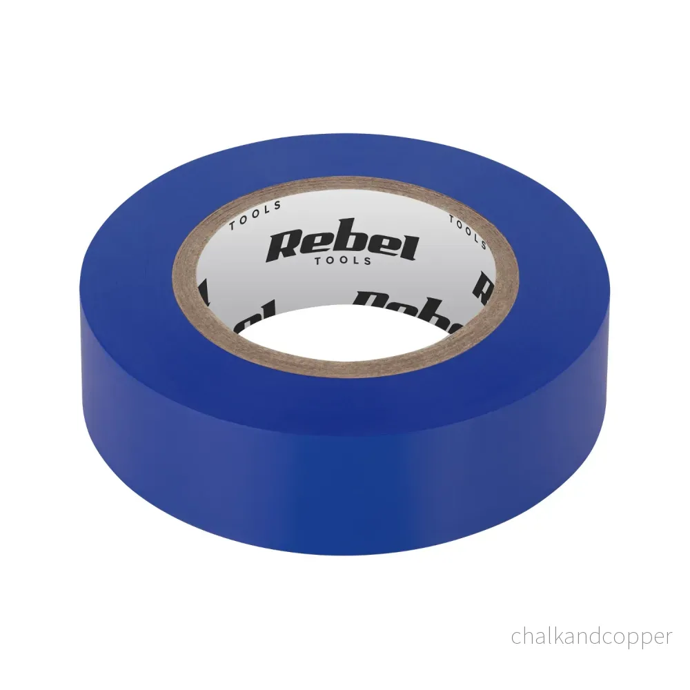 REBEL självhäftande isoleringstejp (0,13 mm x 19 mm x 20 yd) blå