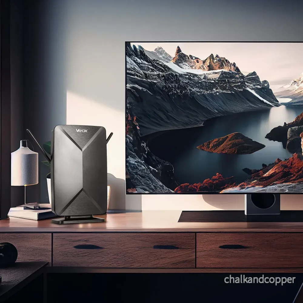 Aktiv antenn, för rummet, inomhus, utomhus, DVB-T2, markbunden 4K-TV, Vayox - Bild 3