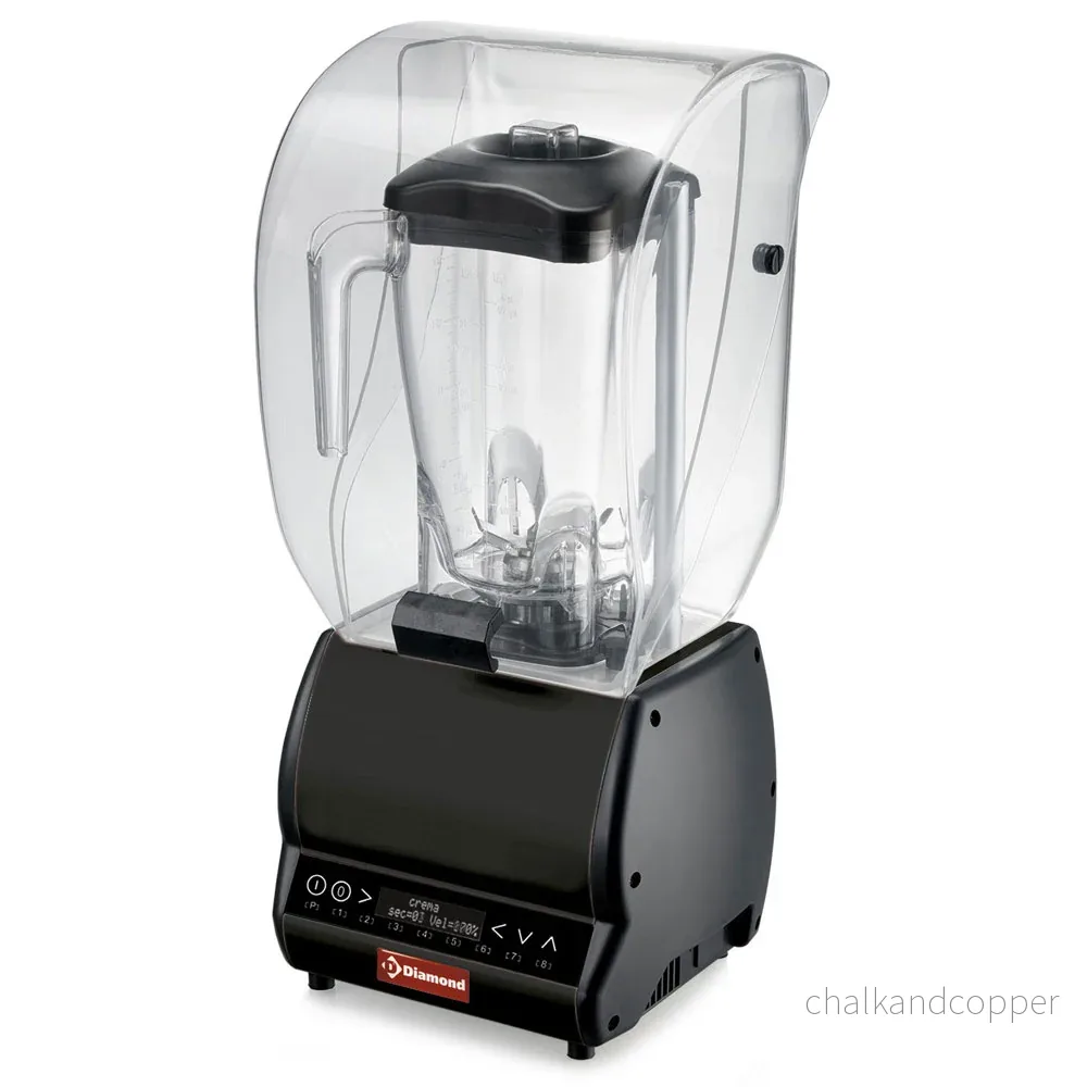 Professionell Blender med ljudskärm, fyrkantigt glas 2 Liter, hastighetsvariator, programmerbar
