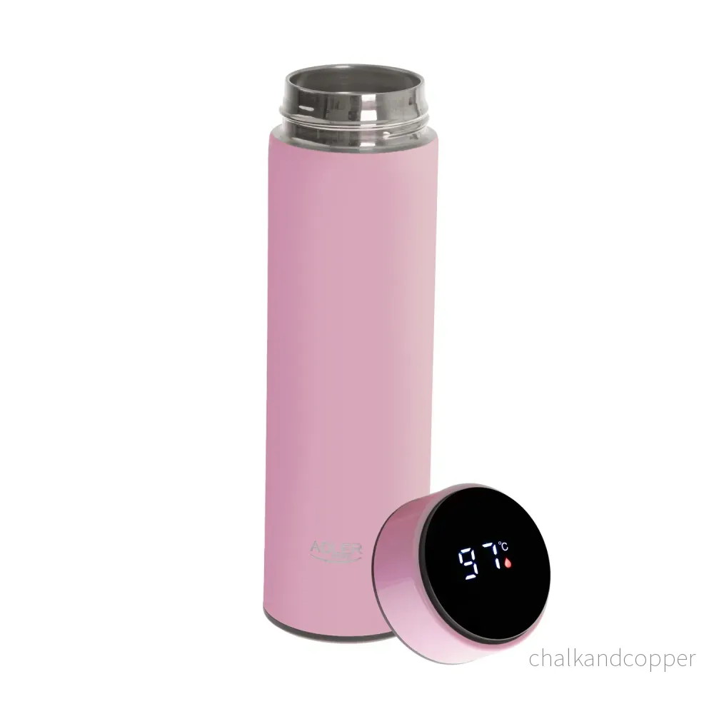 Adler termos, LED-pekskärm, volym 473 ml, färg rosa, AD 4506 - Bild 2