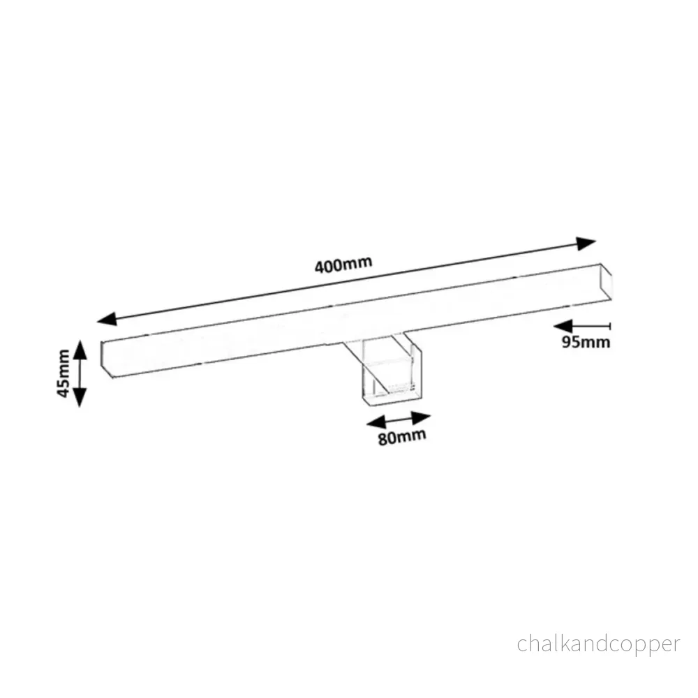 Badrumslampa Rabalux Oliro LED 6 W, svart, IP44, 4000 K, 75051 - Bild 3