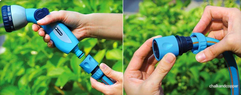 Cellfast Ideal Line 1/2" stoppkoppling för både 1/2 och 5/8 tums slangar - Bild 2
