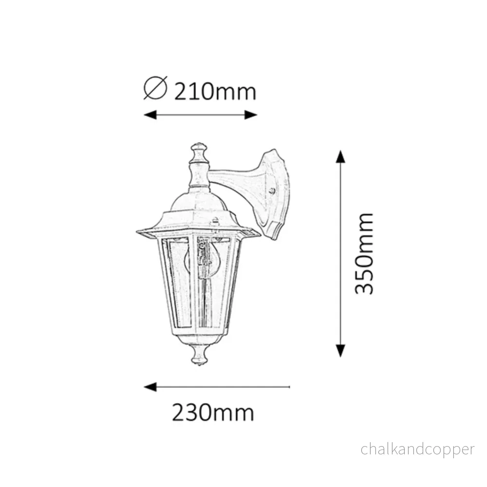 Rabalux Velence Vägglampa 8202 60W Svart E27 Elegant Design - Bild 2