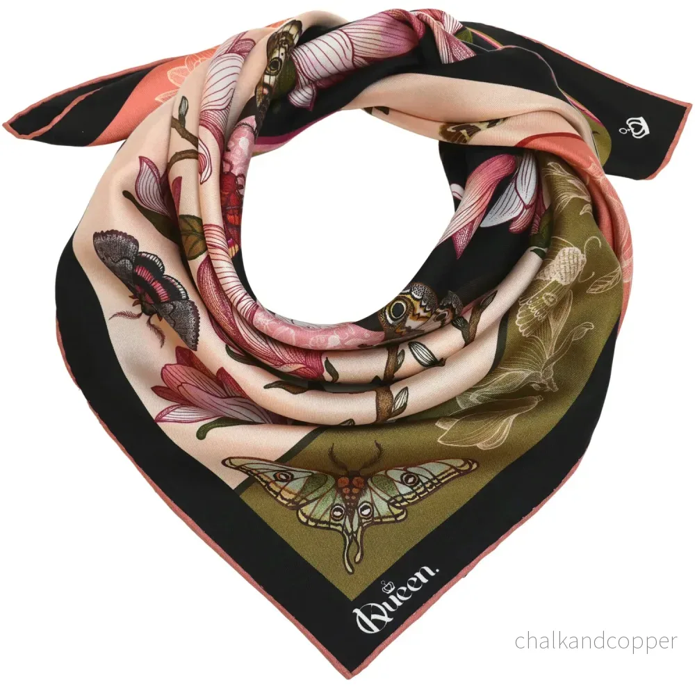 Silk Scarf Sweetly Small Magnolia Morning & Midnight Kueen - Bild 3