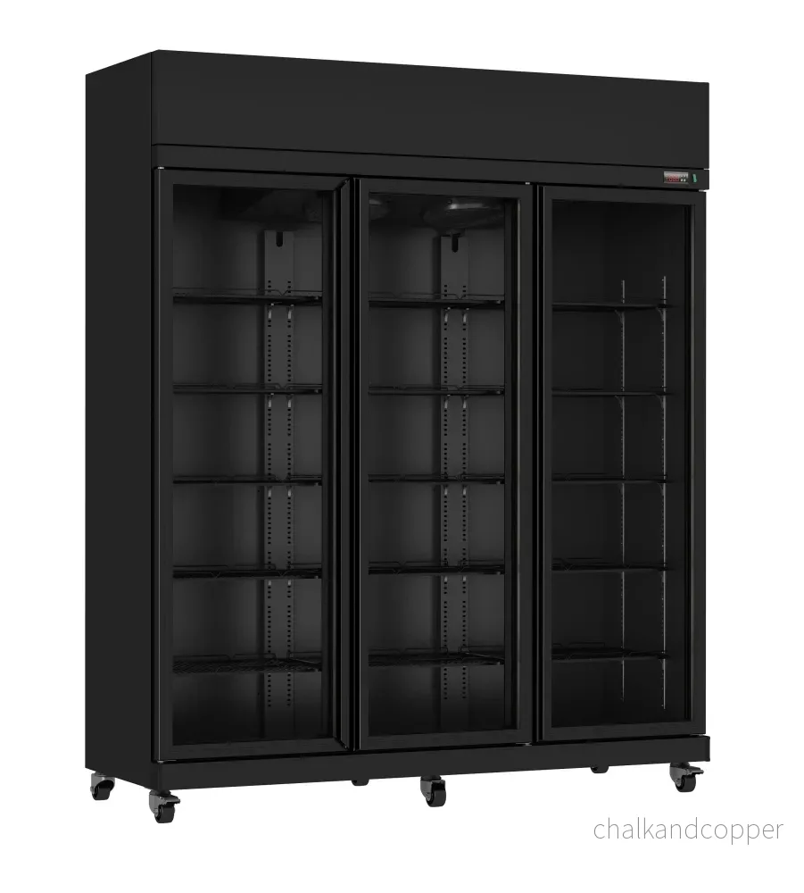 KYLSKÅP 3 GLASDÖRRAR SVART IRM-1180R BL KYLSKÅP 3 GLASDÖRRAR SVART IRM-1180R BL