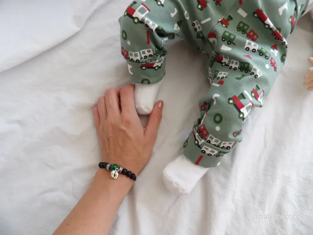 Storlek 56, Train Time - Handgjort babyset, OEKO-TEX®-certifierade tyger - Bild 2