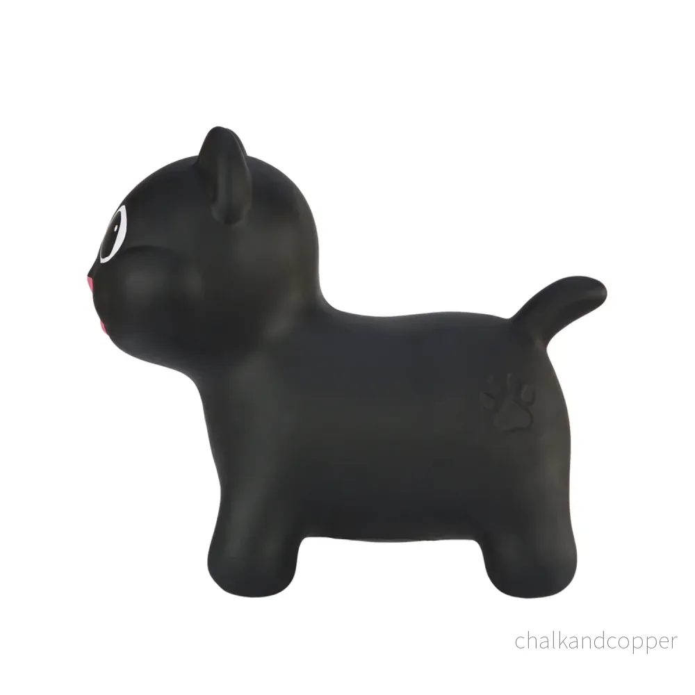 Gummitratt för barn Hoppimals med pump - svart katt - Bild 3