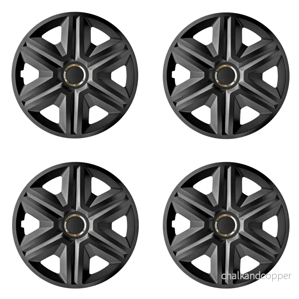 NRM Fast Navkapslar Grafit, 35,5 cm (4 x Universalhjulslister) - Bild 2
