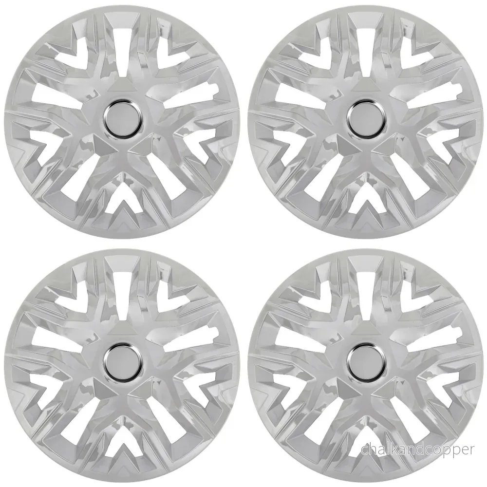 Universal navkapslar 15'' NRM Perfecto silverlackerade 4 st - Bild 2