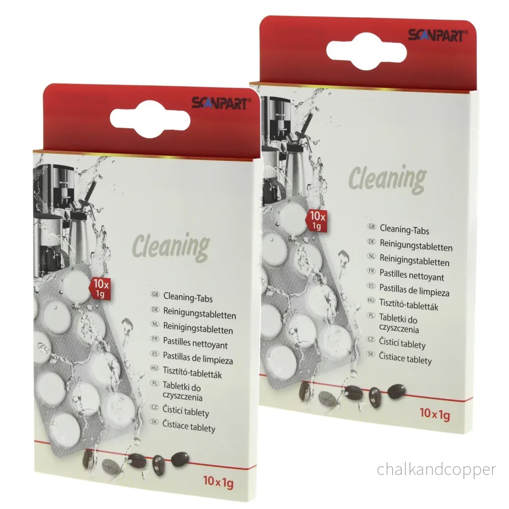 Rengöringstabletter för kaffemaskiner, 10 st, universal, Scanpart, 2-pack