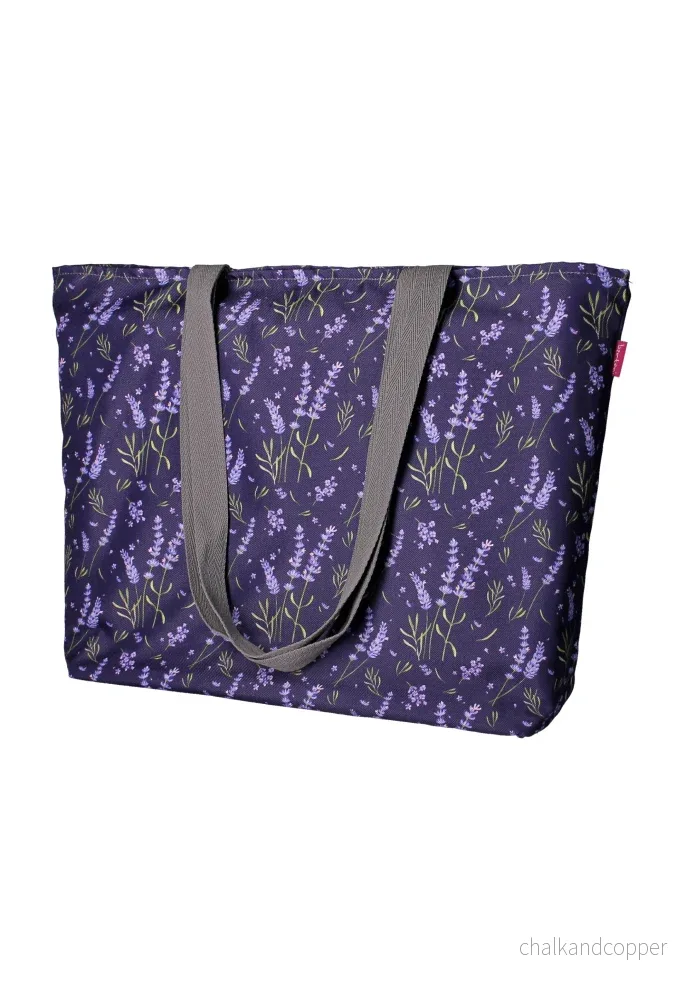 Holi Axelväska Med Dragkedja För Damer Shopper Lämplig För A4 Väska Lavendel - Bild 2