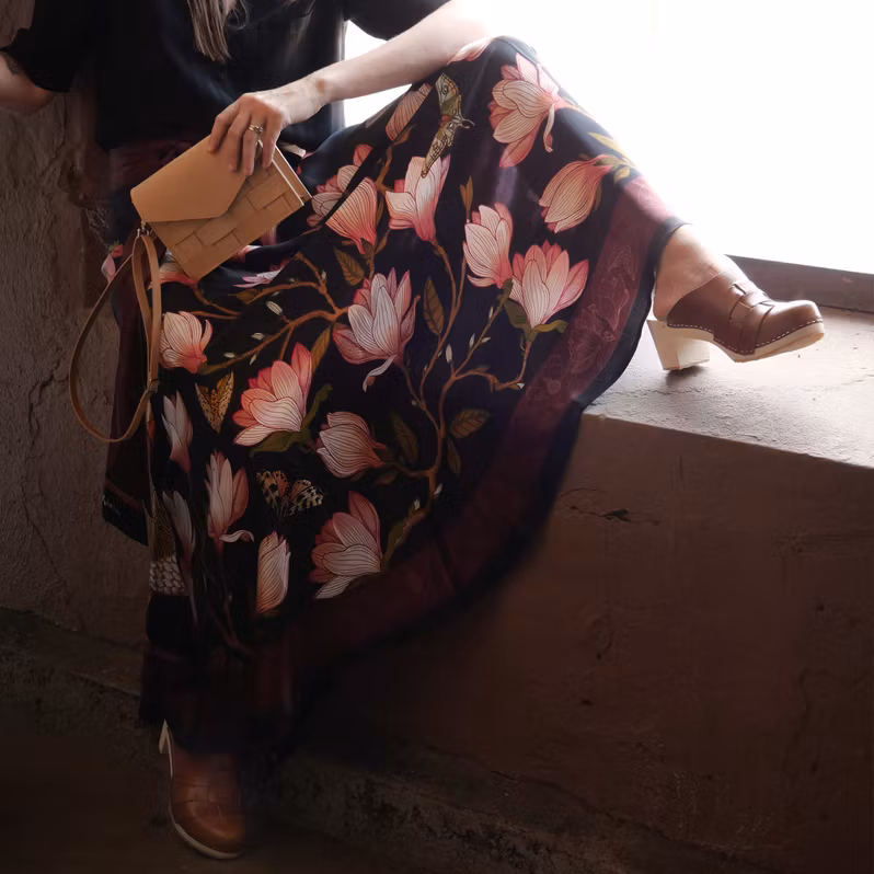 Silk Wrap Skirt Midnight Magnolia Kueen - Bild 2