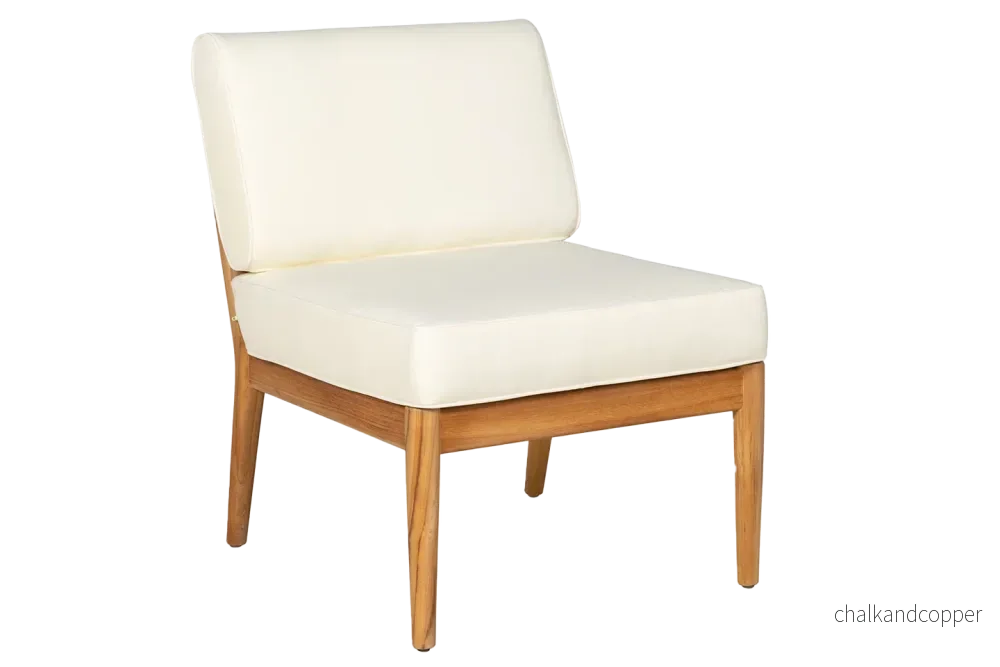 Sienna teak high back loungesoffa – mittmodul
