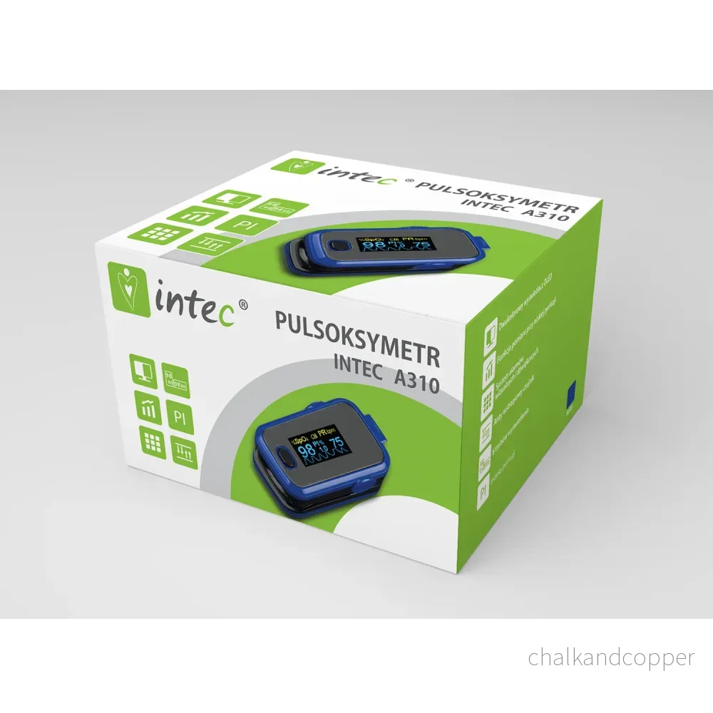 Intec Pulsoximeter Finger Pulsoximeter OLED-Display Pulsfrekvens Oxygen Saturation Oximeter (Blå) - Bild 3