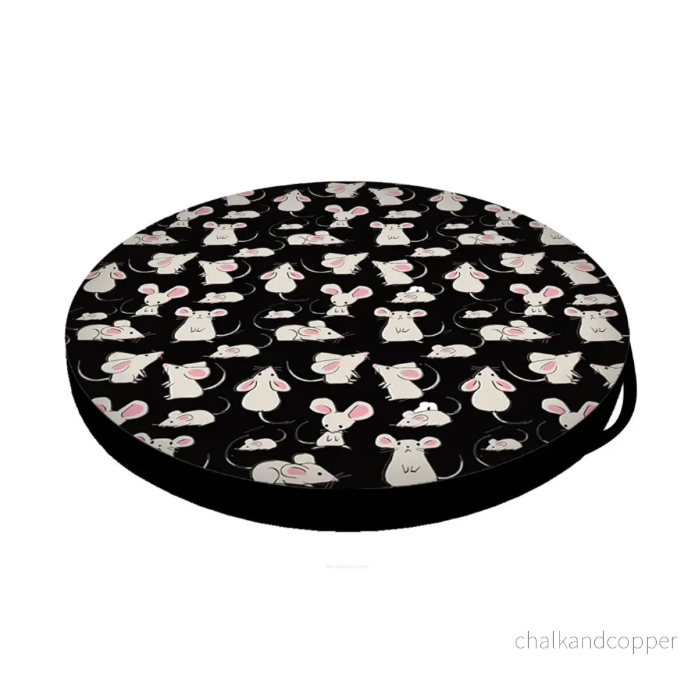 Bertoni kattbädd / madrass, i elastiskt skum, diameter 55 cm, Mouse design, Ring