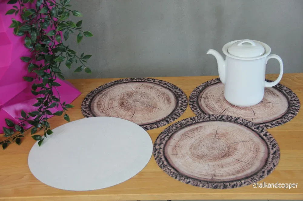 Bertoni bordsunderläggsset, 4 delar, rund, 33 cm, Robina - Bild 3