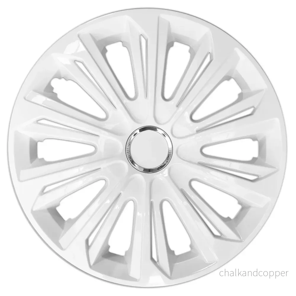 Universal navkapslar 14" NRM STRONG vitlackerade 4 st
