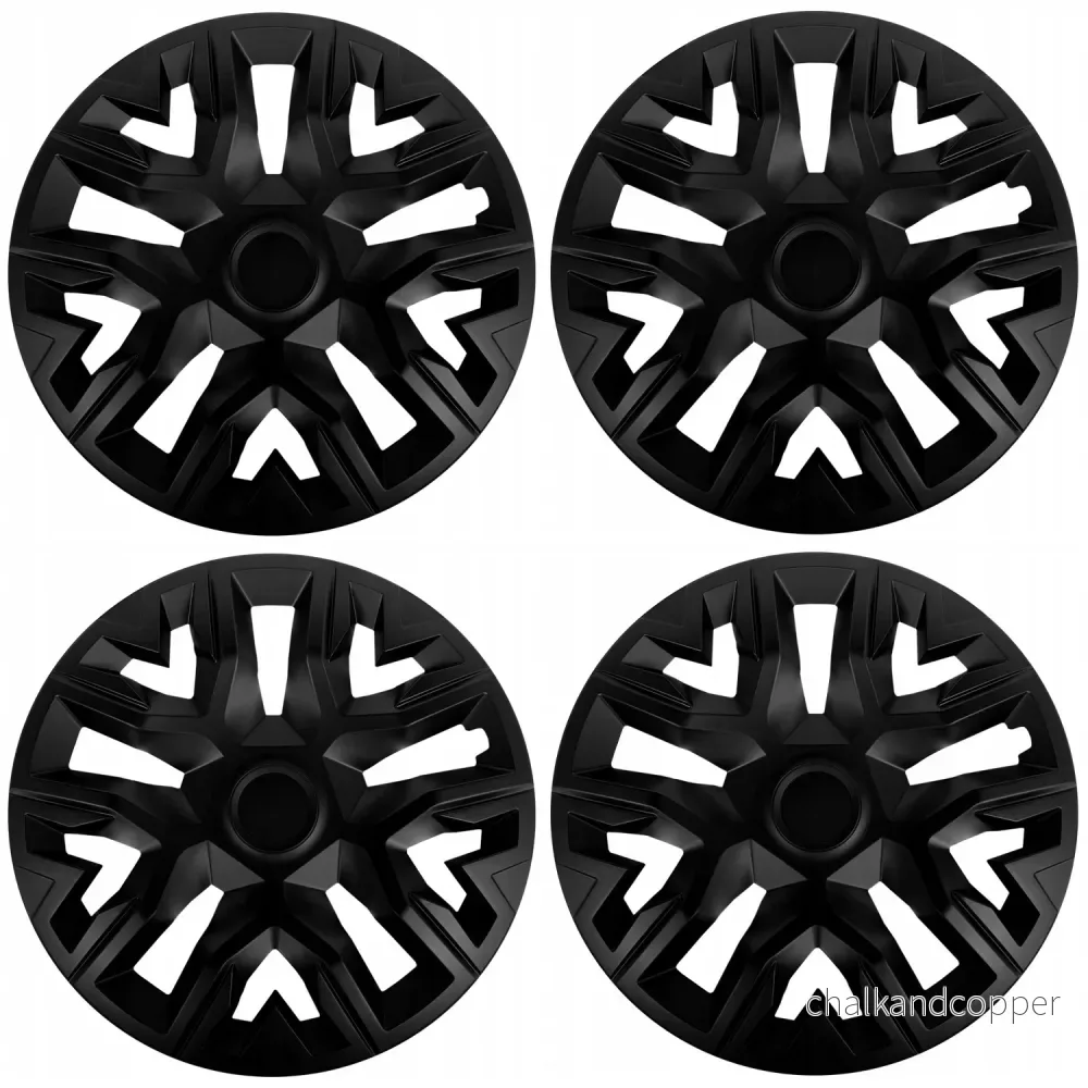 Universal navkapslar 14'' NRM The Best matt svart 4 delar - Bild 2