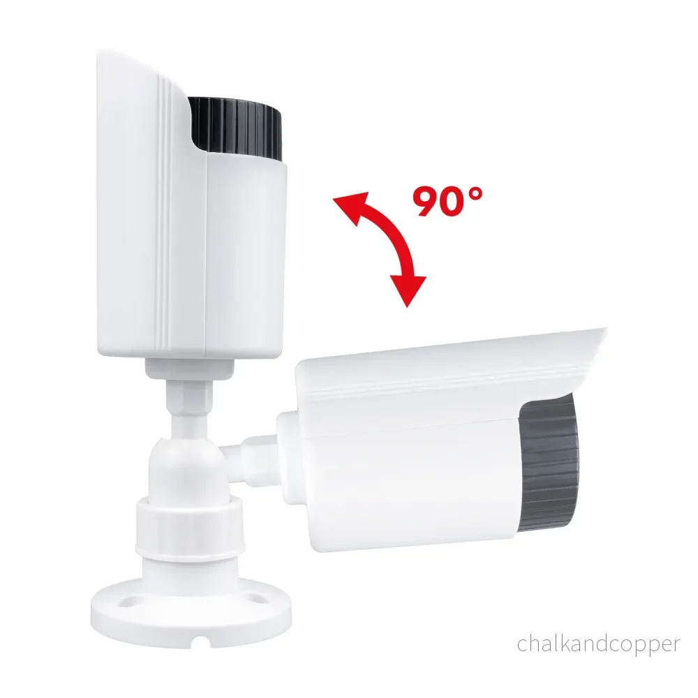 Set med två attrapper av rörformade kameror, IR-LED-dioder, vita, strömförsörjning 2xAA (ingår), ABS, IR1800 WT - Bild 3