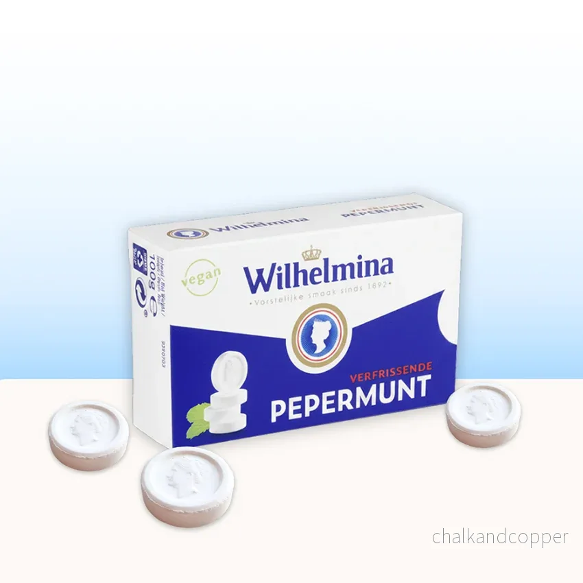 Wilhelmina Pepparmynt – Originalet från Holland (100 g, Vegansk Premiumkvalitet)