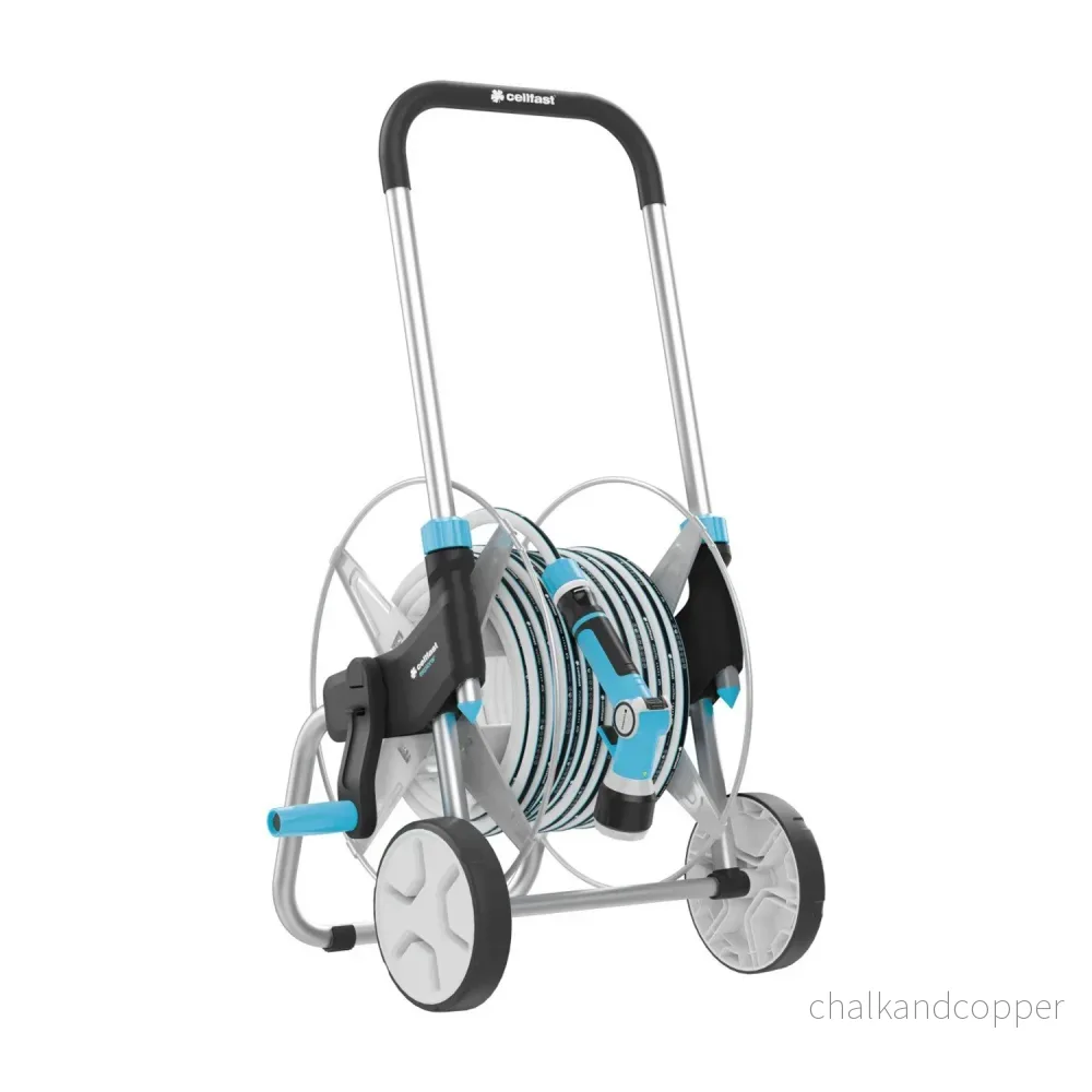 Cellfast trädgårdsset, vagn, 20 m 3/4 slang, sprinkler, kopplingar, EXPLORER