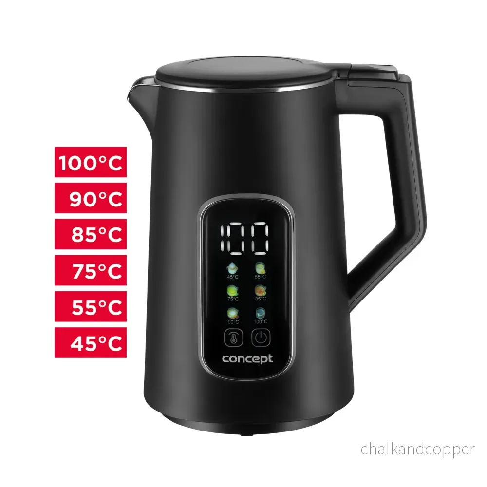 Concept vattenkokare, 1,7L, temperaturkontroll, LED-display, Cool touch-yta, vattennivåindikator, RK3385 - Bild 2