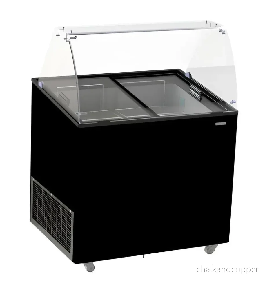 Glassdisplay Corisca svart 6×5 liter