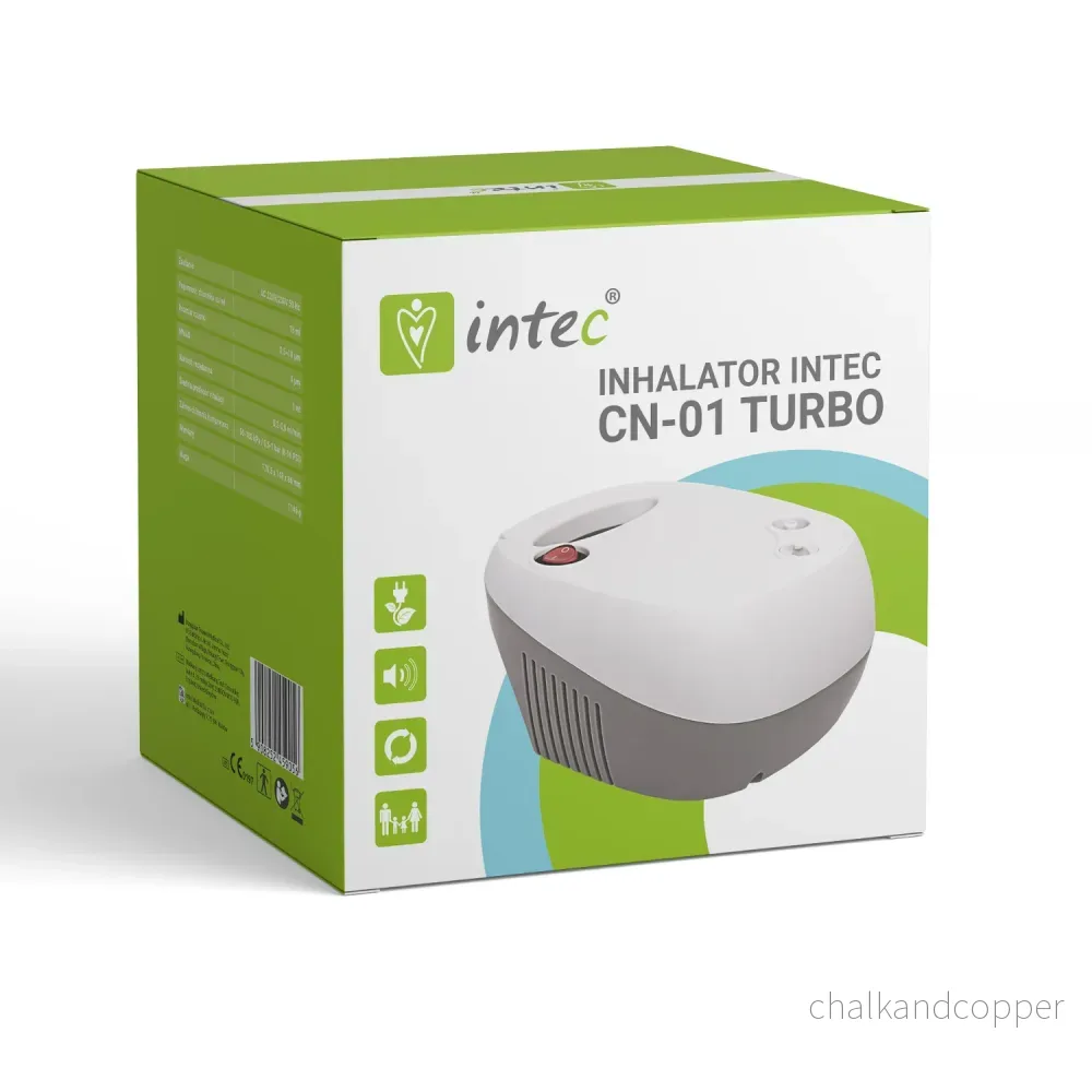 Intec CN-01 Turbo Inhalator Nebulisator Kompressor Inhalator För Vuxna Och Barn Inklusive Munstyckesmask För Barn Och Vuxna - Bild 3