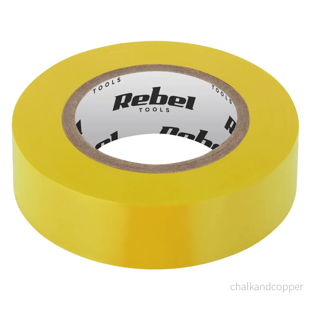 REBEL självhäftande isoleringstejp (0,13 mm x 19 mm x 20 yd) gul