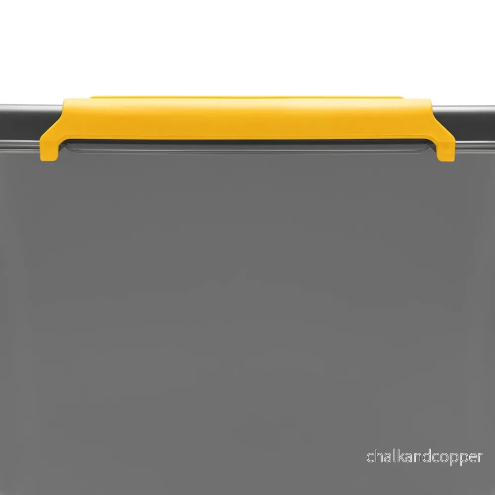Moxom SolidStore-behållare, volym 80 liter, grå, lock med klämmor, med hjul, BPA-fri, 04-0217 - Bild 3