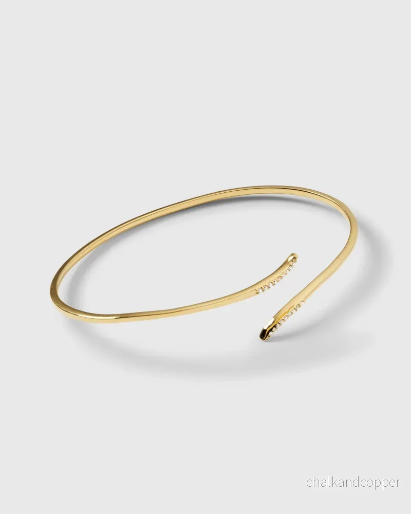Sparkle Wrap Bangle Gold Syster P