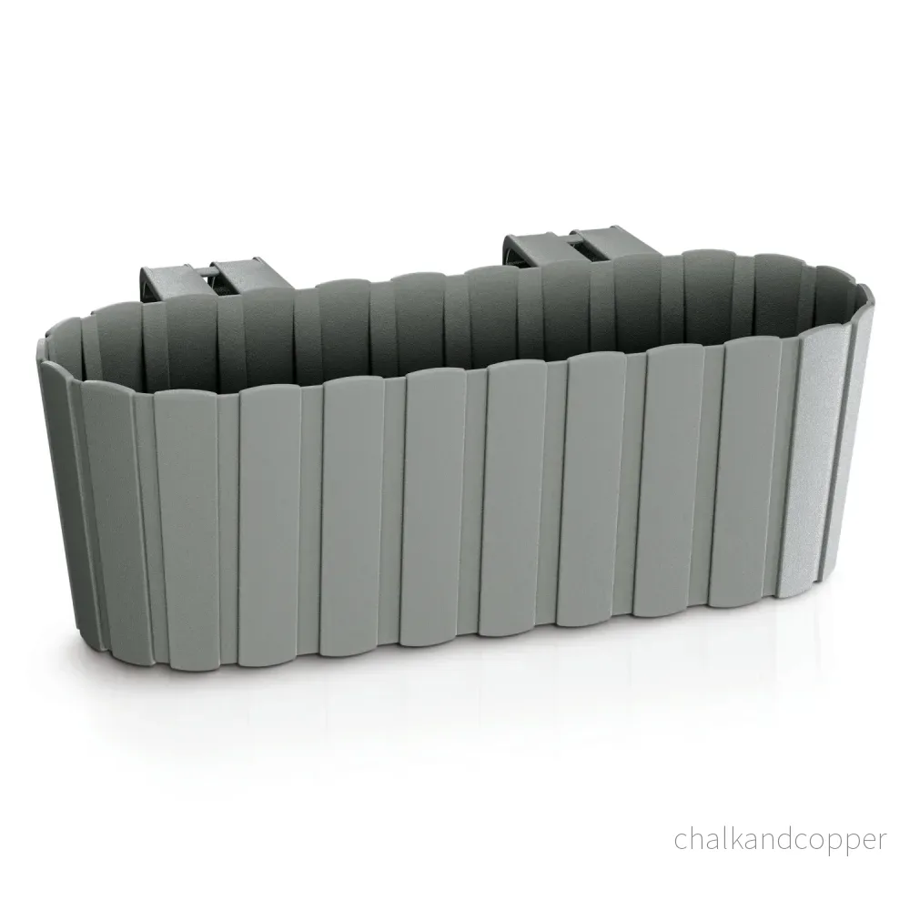 Kruka med krokar - grå, Boardee Hook balkongplanter DDECZ400-405U