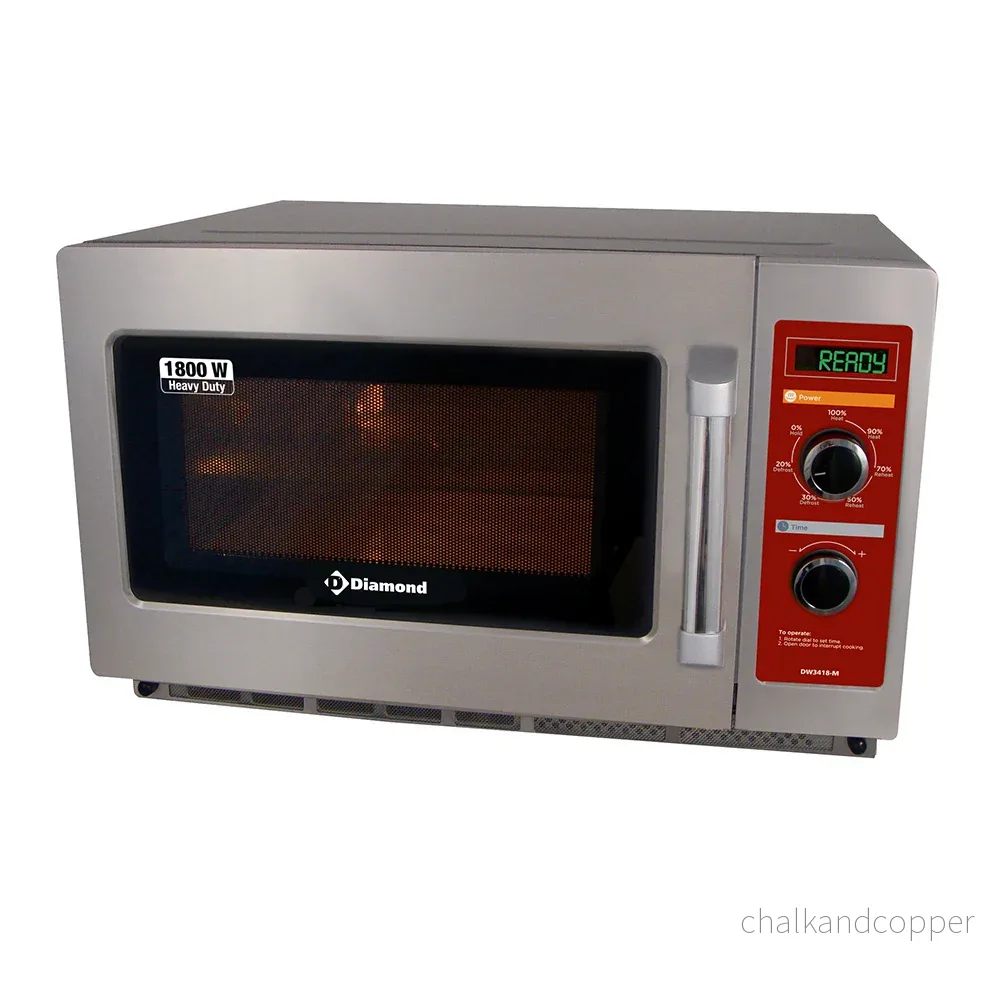 Mikrovågsugn i rostfritt stål, (GN 2/3),1800 W. (34 Lt), Mekanisk Mikrovågsugn i rostfritt stål, (GN 2/3),1800 W. (34 Lt), Mekanisk
