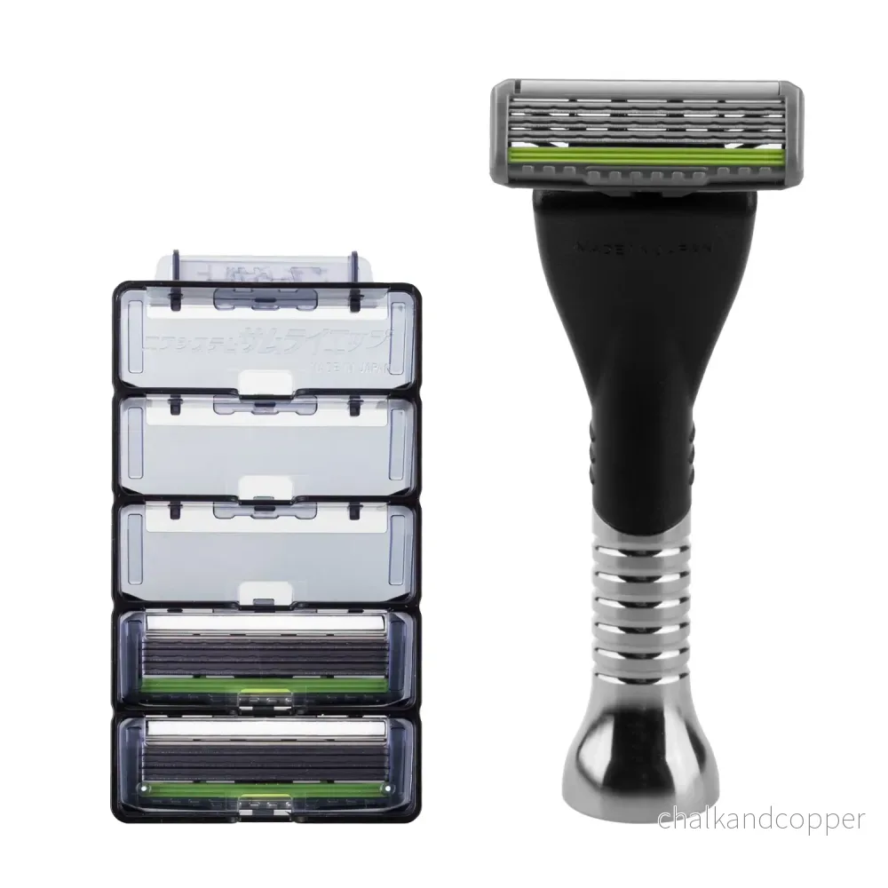 Rakapparat med utbytbara blad Feather Butler PF-BT, 3 rakblad