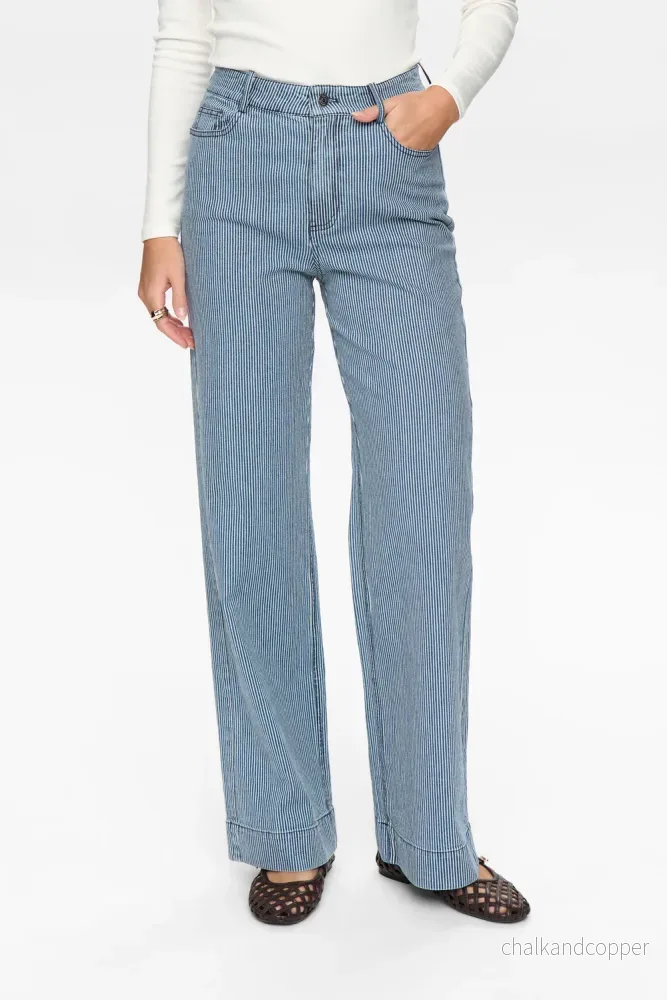 Erina Pants Medium Blue Denim Nümph Erina Pants Medium Blue Denim Nümph